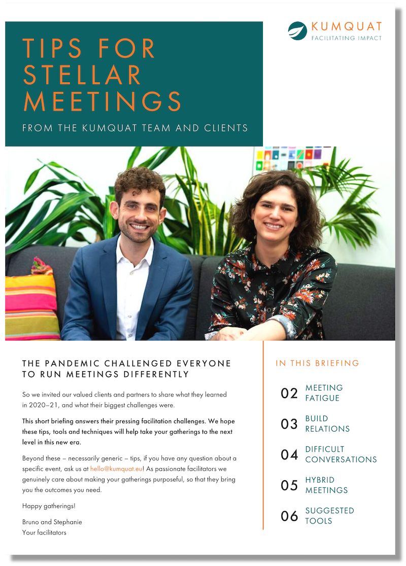 Download our guide Tips for stellar meetings
